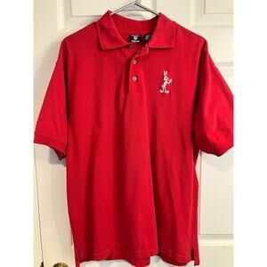 VTG Bugs Bunny Embroidered Short Sleeve Polo Shirt Red Size M WB Studio Store